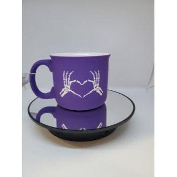 Éccolo "You Lift My Spirits" Purple Skeleton Hands Mug - Picture 1 of 5